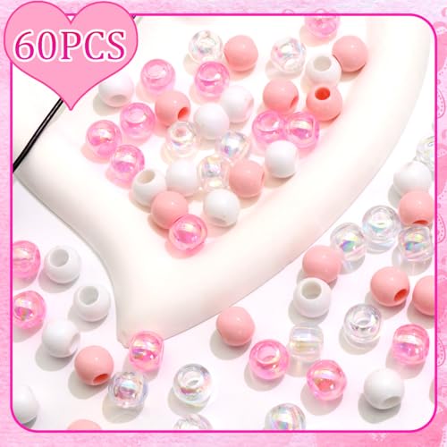 NAISKA 60 cuentas rosa claro para cabello miniatura 2