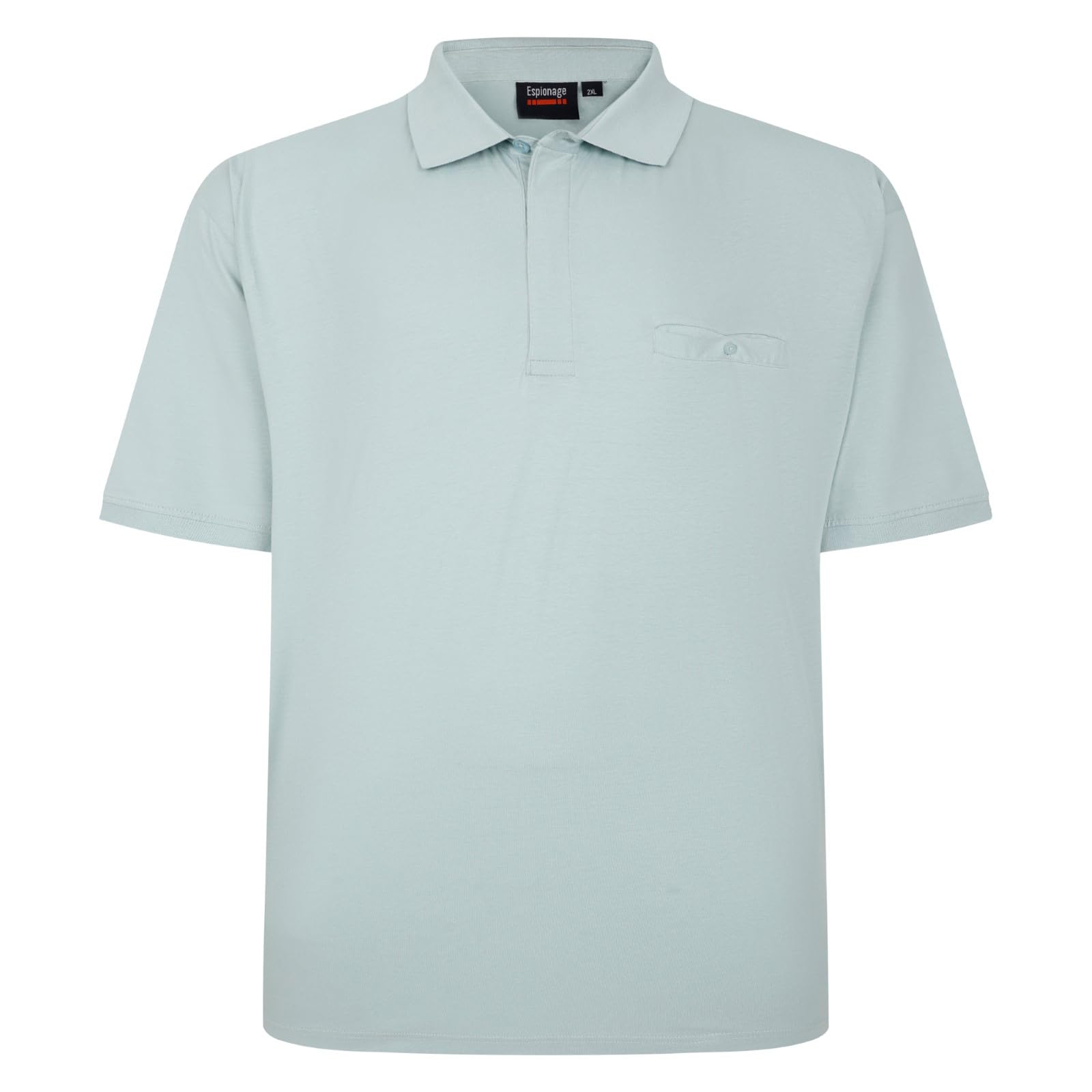 Espionage Mens Smart Big & Tall Short Sleeve Polo Shirt - Pale Green - 6XL