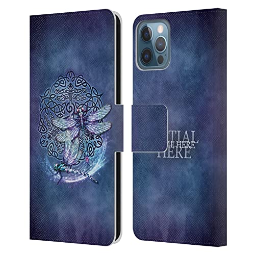 Protégez votre iPhone 12 / 12 Pro des rayures avec cet étui portefeuille cuir libellule personnalisé
