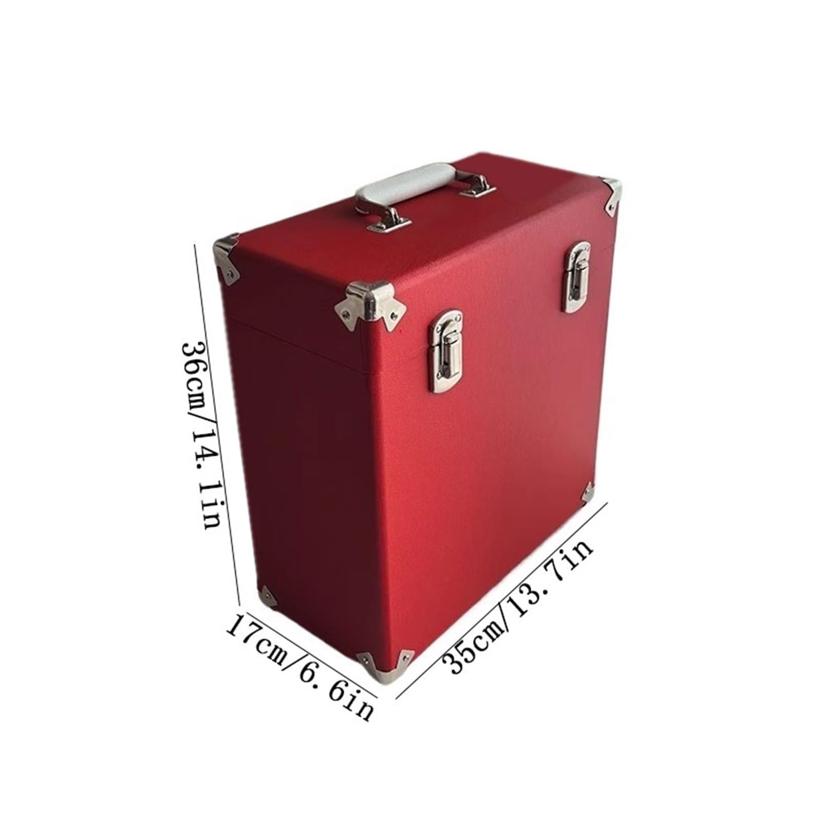 Porta CD da parete Custodia portatile in legno for dischi in vinile, multifunzionale, con superficie in pelle, for album CD Documentazione