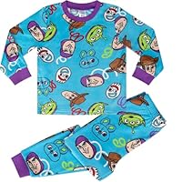 Disney Toy Story Super Soft Fleece Long Sleeved Pyjama Set, Toy Story, 6-7 Years: 122cm, Blue