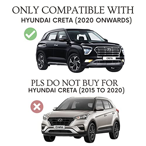 Image of Autofact Magnetic Car Sunshades Compatible with Hyundai Creta New (2020 to 2024) (Set of 4) - Easy Installation, UV Protection, Keeps Car Cool (Front 2 with Zippers, Rear 2 Without Zippers)