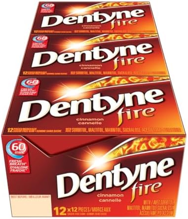 Dentyne Fire Spicy Cinnamon Sugar-Free Gum, 12 Count