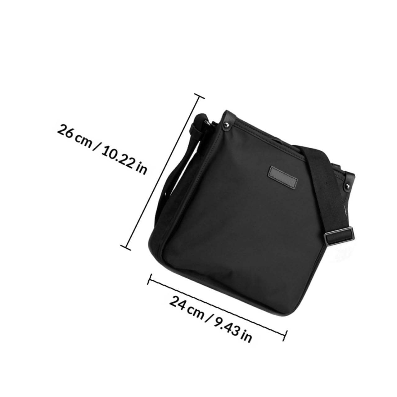 Baluue Bolso Bandolera Multifunción para Hombre, Tamaño Mediano en Tela Oxford Negra, Cinturón Ajustable y Cremallera, Adecuado para Viajes, Uso Diario y Almacenar Pañuelos y