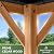 Aoxun 10' x 12' Outdoor Wood Gazebo, Hardtop Gazebo Permanent Wooden Pavilion with Galvanized Steel Double Roof, for Patio, Garden, Deck, Cedar Wood, Natural