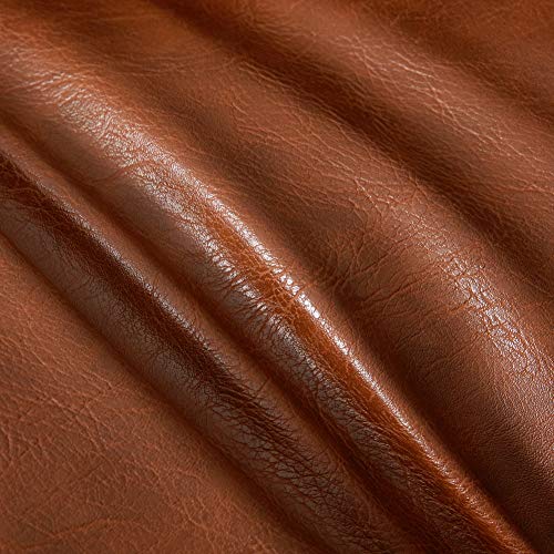Image of Fancy Homi Faux Leather Boho Decorative Throw Pillow Covers, Thick Modern Solid Square Cushion Case Set for Couch Sofa Bedroom Car Living Room (12x20 Inch /30x50 cm, Brown)