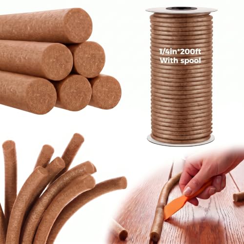 Image of MotiMind Foam Backer Rod for Gap, 1 /4 Inch X 200 ft, Brown, 1 Roll | Caulk Saver Concrete Crack Filler, Weather Stripping Seal, Door Window Insulation, Backing Rod Expansion Joints