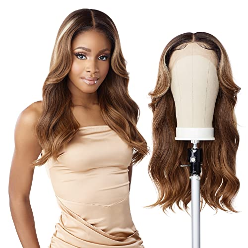 Sensationnel Butta Lace Wigs - Unit 30 Extra Wide 5 Inch Deep Parting Synthetic Preplucked Hairline Glueless Lacefront (1B OFFBLACK)