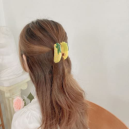 Pinces à cheveux en forme de fruits antidérapantes pour enfants