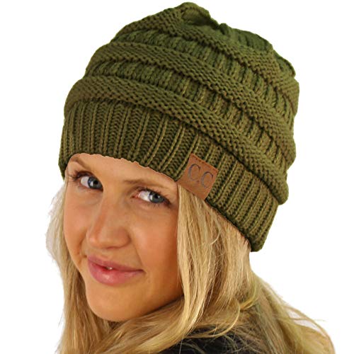 Image of Hatsandscarf CC Exclusives Solid Color Beanie Tail Hat for Adult (MB-20A)