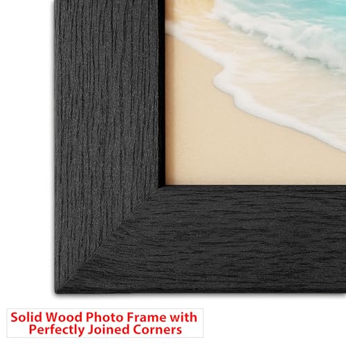 Image of A3 Size Photo Frame | Elegant Black Frames For Wall Decor | Decorative Wall Frame For Home | Premium Wooden Frame | Vintage Photo Frame (11.7x16.5 inch, Black)