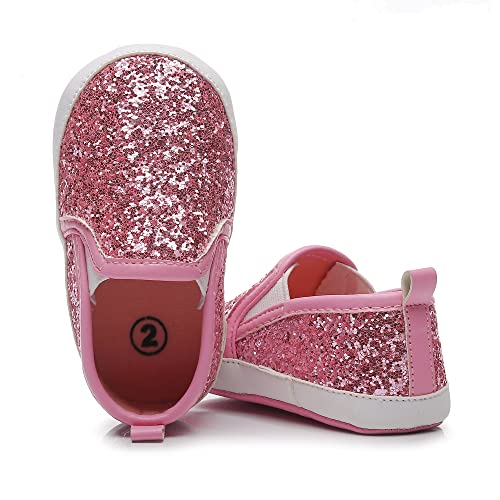 Image of HONGTEYA Baby Boys Girls Shoes Infant Sneakers Baby Moccasins Pu Leather Soft Sole Anti-Slip Flats Toddlers First Walkers Newborn Crib Shoes Tennis Sports Shoes Outdoor Indoor