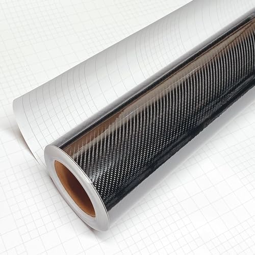 DIYAH High Gloss 6D Black Carbon Fiber Vinyl Wrap Sticker with Air Realease Bubble Free Anti-Wrinkle (120" X 48" / 10FT X 4FT)
