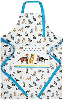 Cotton Apron Baking Cooking Adult Women Pretty Cats Gifts Bakers Cute Novelty Kitchen Grill BBQ Aprons Large Pocket Birthday Christmas Apron Gift for Mum Wife Girlfriend Grandma