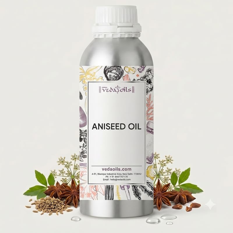 Image of VedaOils Aniseed Oil 100ml | 100% Pure & Natural | Steam Distilled for Aromatherapy, Hair & Skin Care