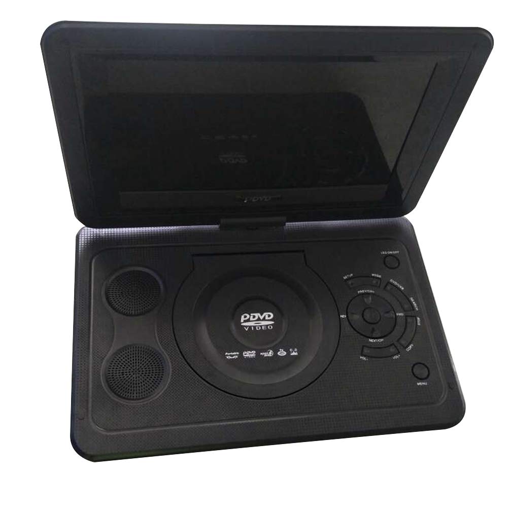 Lettore DVD portatile da 13,9" per i viaggi in auto per bambini, schermo girevole da 10,1", batteria ricaricabile, caricatore da auto, presa per cuffie per CD/DVD