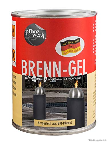 Preisvergleich Produktbild Pflanzwerk® Pflanzkübel Feuerkugel Premium BRENNGEL *Bio-Ethanol* *Rußfrei* *Rauchfrei* *Deutsche Qualitätsware*VE6