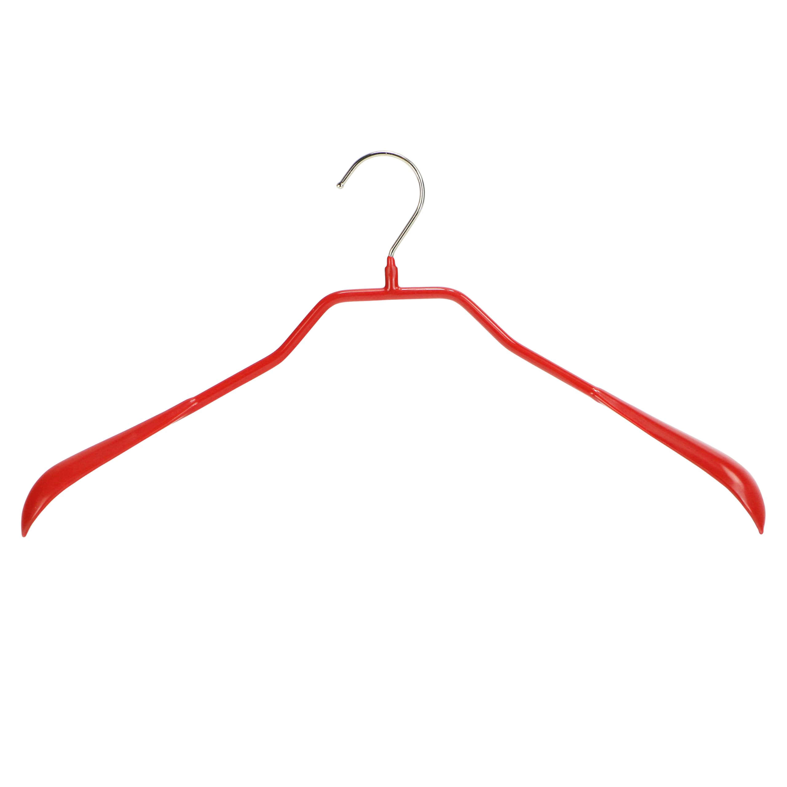 Mawa by Reston Lloyd, Non-Slip Steel Suit/Jacket Coat Hangers for Suits, Wide Supportive Shoulders with Rotating Hook, Red, Set of 50,