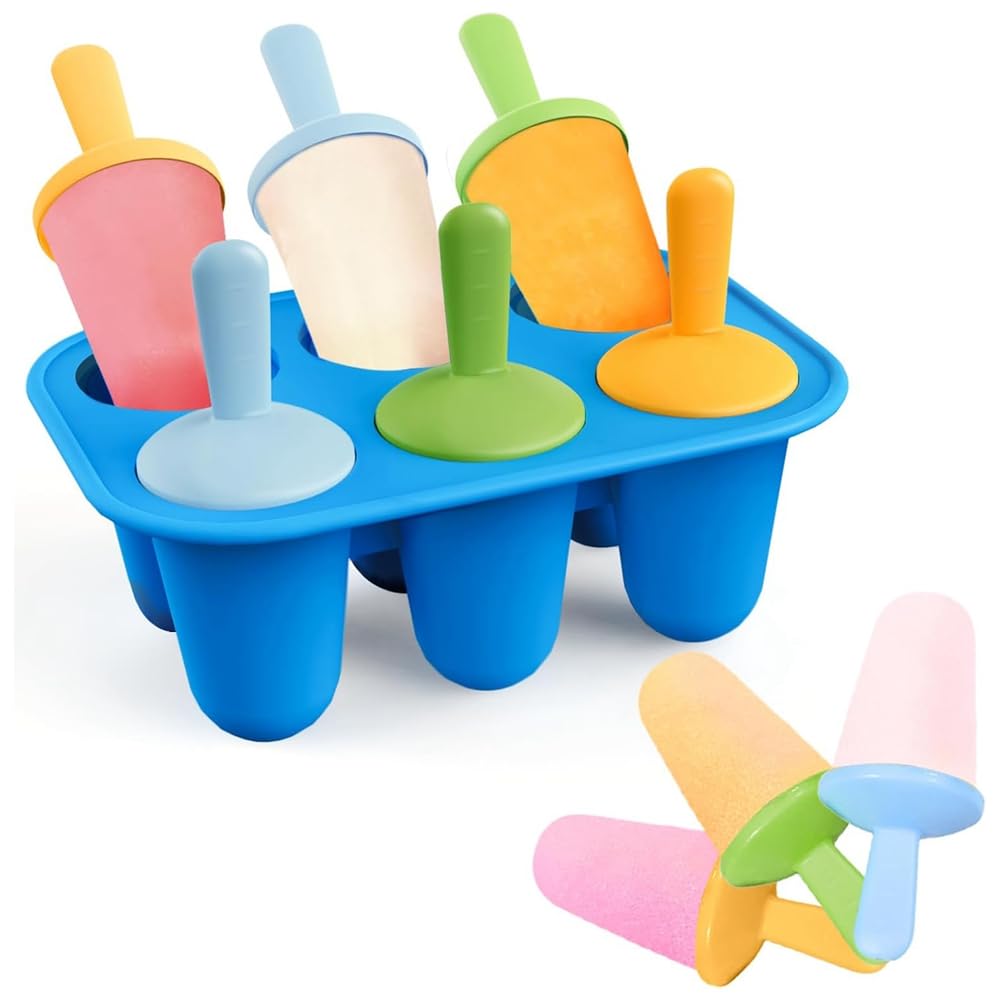 CTRLZS Ice Mold 6 Pieces Silicone Popsicles Molds Mini Toddler Molds with Sticks,Homemade Small