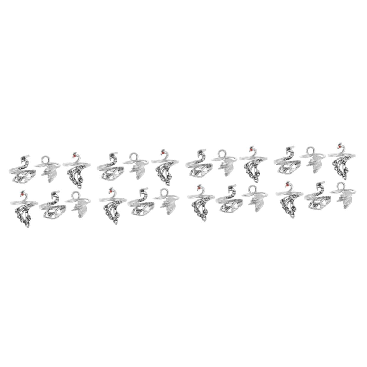 ARTIBETTER 4 Set Anello All'uncinetto Punti Segnali Stitch Anelli Cucire Anelli A Maglia Segnapunti All'uncinetto Anelli Di Tensione Per Uncinetto Anelli Decorativi Metallo Argento 6 Pezzi*4
