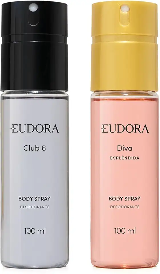 Combo Eudora: Desodorante Body Spray Club 6 100ml + Desodorante Body Spray Diva Esplêndida 100ml