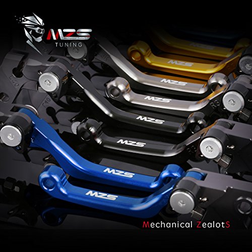 Image of MZS Gold Dirt Bike Levers, Brake Clutch Pivot Adjustable CNC Compatible with RM125 RM 125 1996-2003 / RM250 RM 250 1996-2003