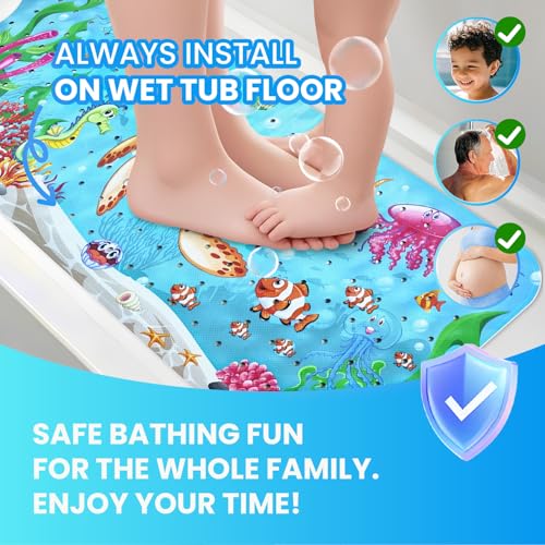 Tapis de bain pour bébé extra large antidérapant 101,6 x 40,6 cm - 8