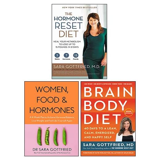Sara Gottfried 3 Books Collection Set (Brain Body Diet, The Hormone Reset Diet, Women, Food and Hormones)