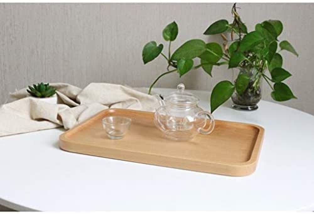 Bandeja de Madera para Servir, Bandeja de Camarero, Bandeja de Desayuno, Bandeja de Madera para té, café, Fruta, Pan