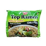 Nissin Top Ramen Instant Noodle Soup (Chili Flavor) - 3oz (Pack of 8)