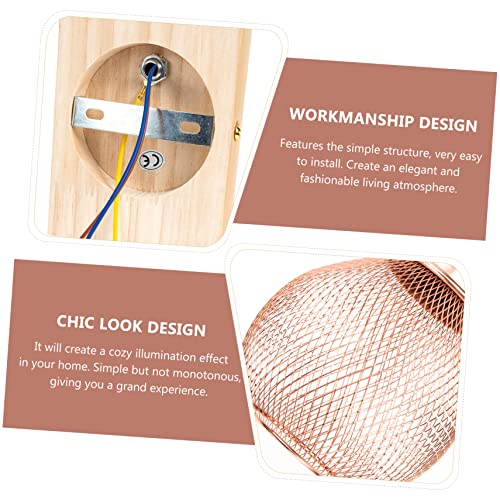 Lámpara de pared de dormitorio creativa en madera para un ambiente acogedor 2
