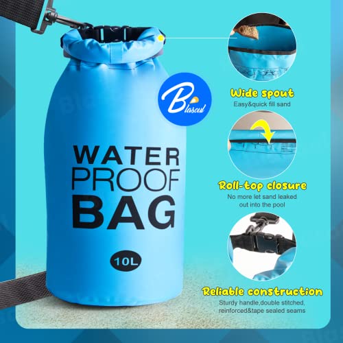 Blasoul Universal Pool Ladder And Step Weight,Easy&Quick Fill Sand,250D Pvc Waterproof Dry Bag With Heavy-Duty Nylon(10L),No More Ripped Sandbag&Handle,Work With Above Ground/In-Ground Pool Steps #TOP1