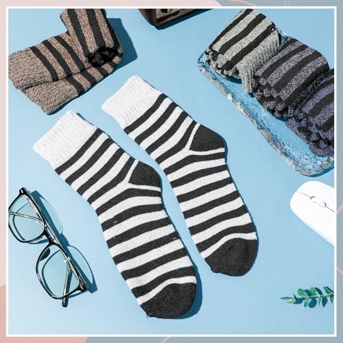 Image of Toulite 50 Pairs Womens Wool Socks Bulk Warm Winter Thick Knit Thermal Socks for Women Men Christmas Gifts