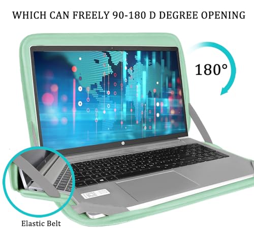 Image of Laptop Case 15.6 inch, Shockproof Protective Computer Carrying Cover with Front Pocket, Briefcase Handbags Laptop Sleeve for 15.6 inch HP, Dell, Acer, Asus, Notebook, Light Blue