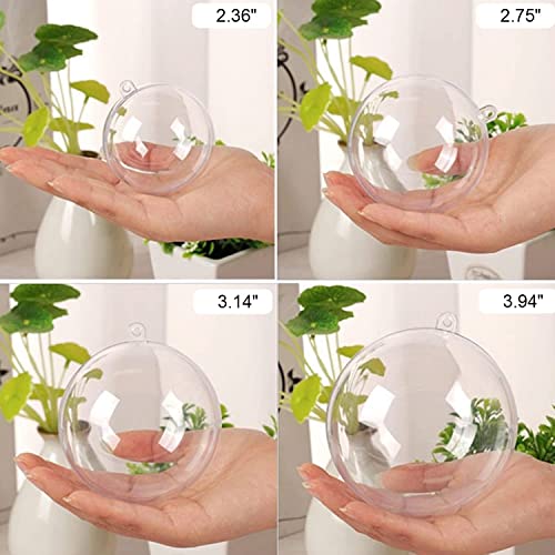 Zuokemy 20Pcs Clear Plastic Fillable Decorative Balls, Diy Christmas Tree Decorative Balls,Suitable For Christmas, Holiday, Wedding, Party, Home Decor (2.36In/60Mm) #TOP3