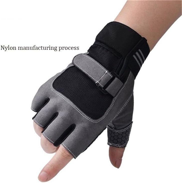 Fitness Sports Equipment Anti-Slip Exercise Weightlifting Half Finger Nylon Gloves