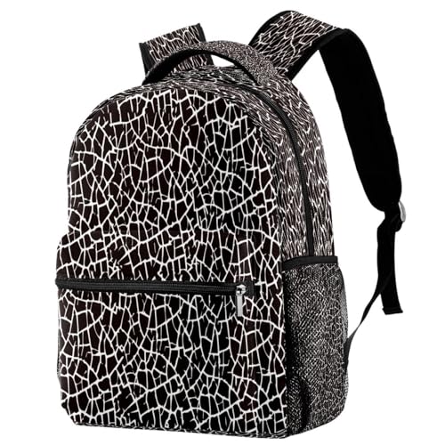 Sac à dos d'école craquelé noir fini le désordre dans les affaires