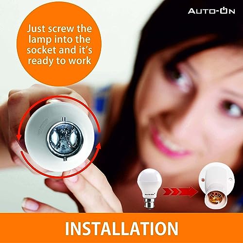 Image of Auto-ON Day /Night Sensor LED Bulb (9W) (OFF during Day, ON during Night) (One Year Warranty) White, Pack of- 4
