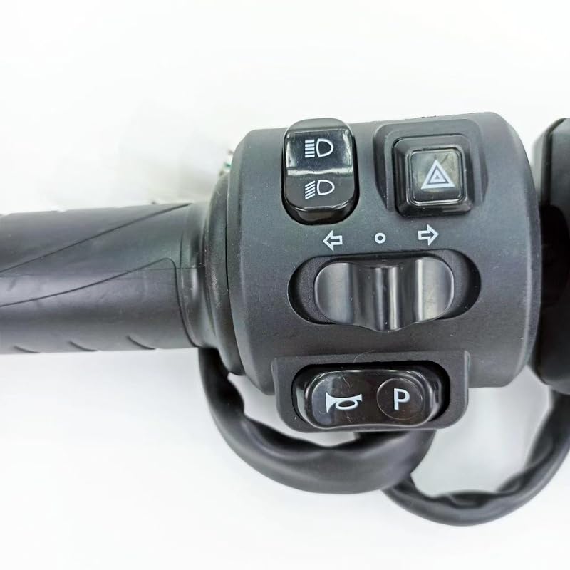 Hall Type Twist Throttle Accelerator with Three Speed/Reverse/Parking/Horn/Light Functions for E-Scooter Moped