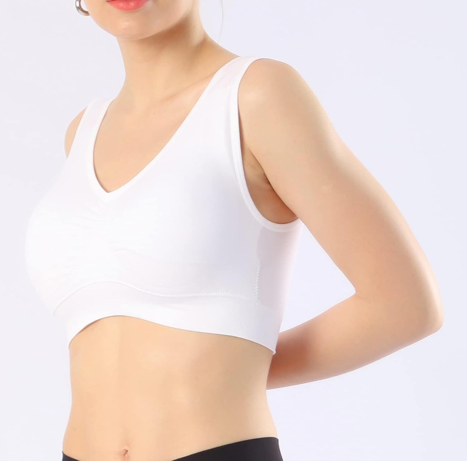 AKAMC Women's Sports Bra Wireless Post-Surgery Bra Active Yoga Sports Bras