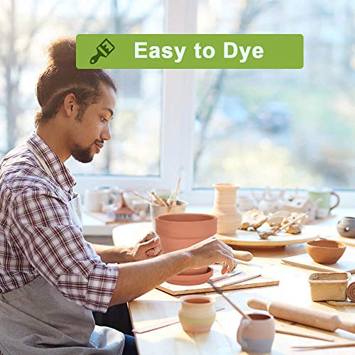 6 Inch Clay Plant Pots with Saucers, 4 Pack - Image 4