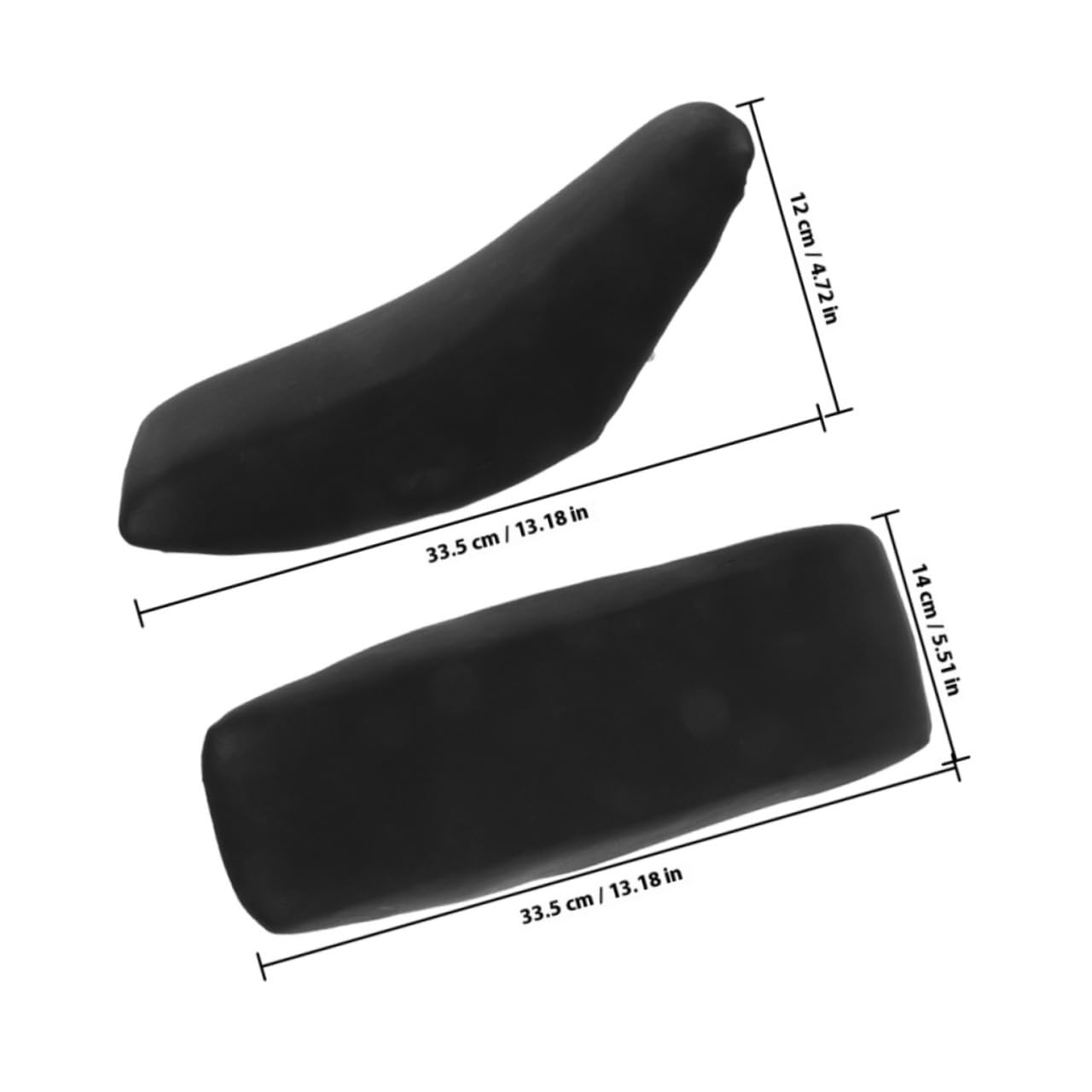 2 Coussins de Selle de Quad Mini 47-49cc, Noir, Lot de 2