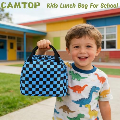 Image of CAMTOP Boys Lunch Box Kids Insulated Lunch Bag Kids Cute Lunchbox for Boys Loncheras Para Ninos