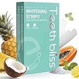 Zahnaufhellung Whitening Strips, Bleaching Streifen: Teethbliss Bleaching Zähne Streifen, sicher für den Zahnschmelz, Schnelles Entfernen Aller Flecken, Weiße Zähne für Kaffeetrinker, 14 Behandlungen