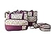 Gladiolus Wickeltasche 5 Teilig Babytasche Set Pflegetasche Tragetasche Wickeltasche Kinder Baby Windeltasche Lila