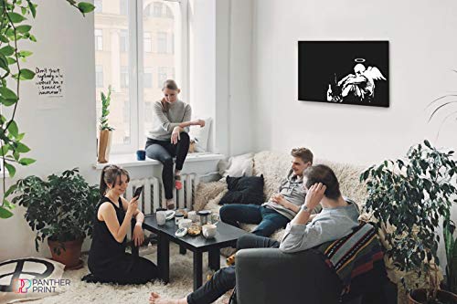 Panther Print, Large Canvas Wall Art, Quality Graffiti Prints For Walls, Fallen Angel Graffiti Art, Print For Special Occasions (76X51Cm) #TOP3