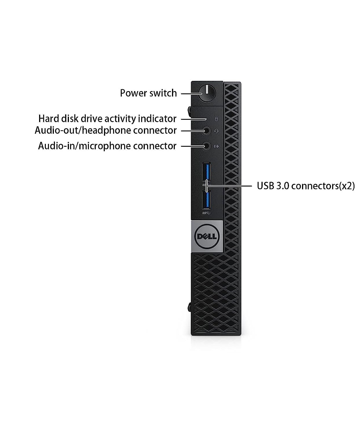 Dell Optiplex 7040 Mini Ordinateur de Bureau, Intel Core i5-6500, 8 Go de RAM, SSD 256 Go, WiFi, Bluetooth, Clavier QWERTY américain, Windows 11 Pro (reconditionné)