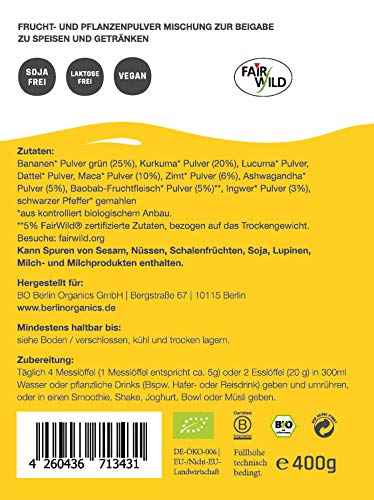 Golden Glory - Bio Superfood poedermengsel - Berlijn Organics - Golden Milk & Golden Latte Poeder - Ontspanning met… - Afbeelding 6