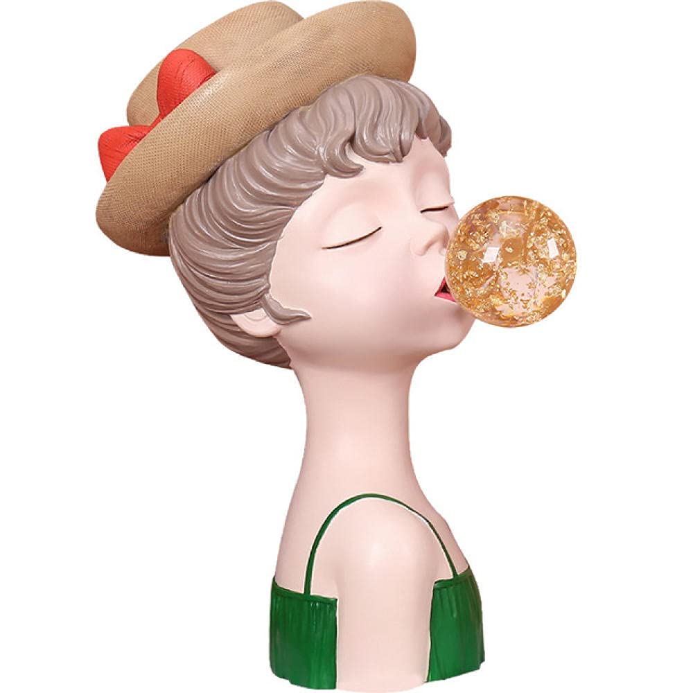 Adorno De Escultura Escultura De La Decoración De Los Adornos De La Muchacha Moderna De La Resina Linda