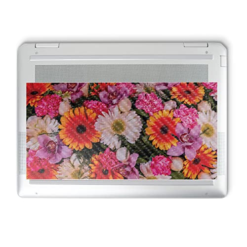 Image of MightySkins Carbon Fiber Skin Compatible with HP Spectre x360 14 inch (2022) Full Wrap Kit - Watered Flowers | Protective, Durable Textured Carbon Fiber Finish | Easy to Apply | Made in The USA